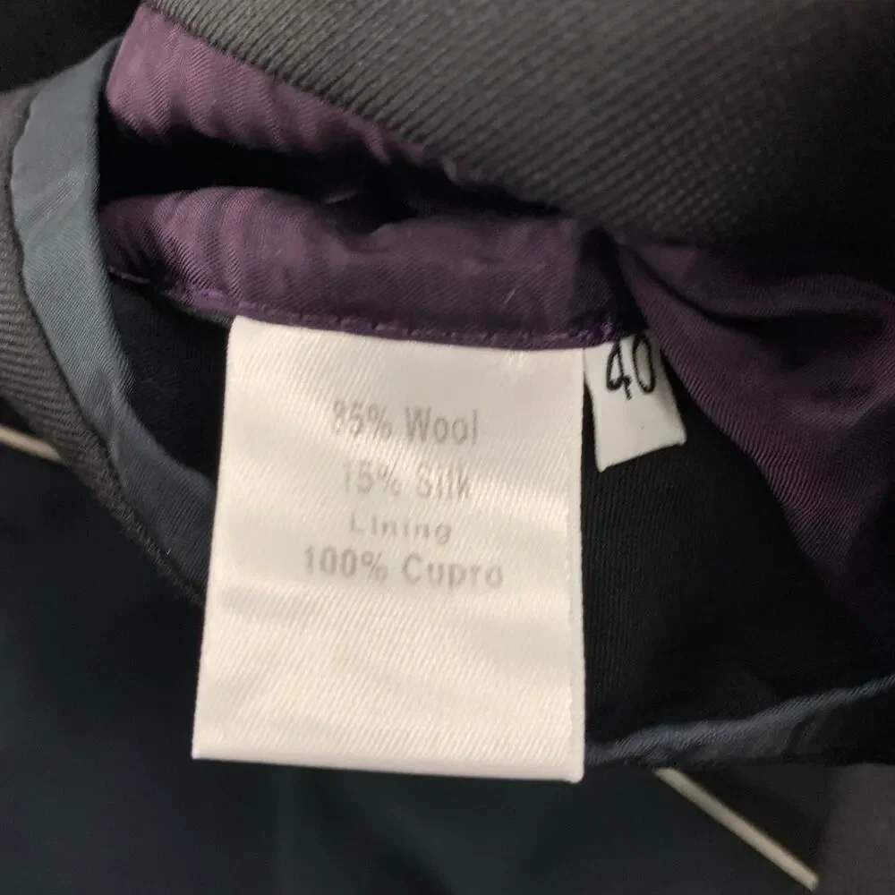 PAUL SMITH Size 40 Black Wool Silk Notch Lapel Sport Coat